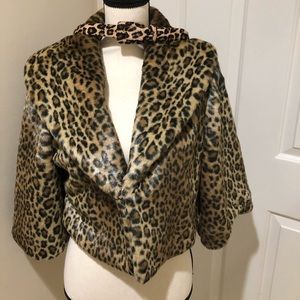 Faux leopard jacket